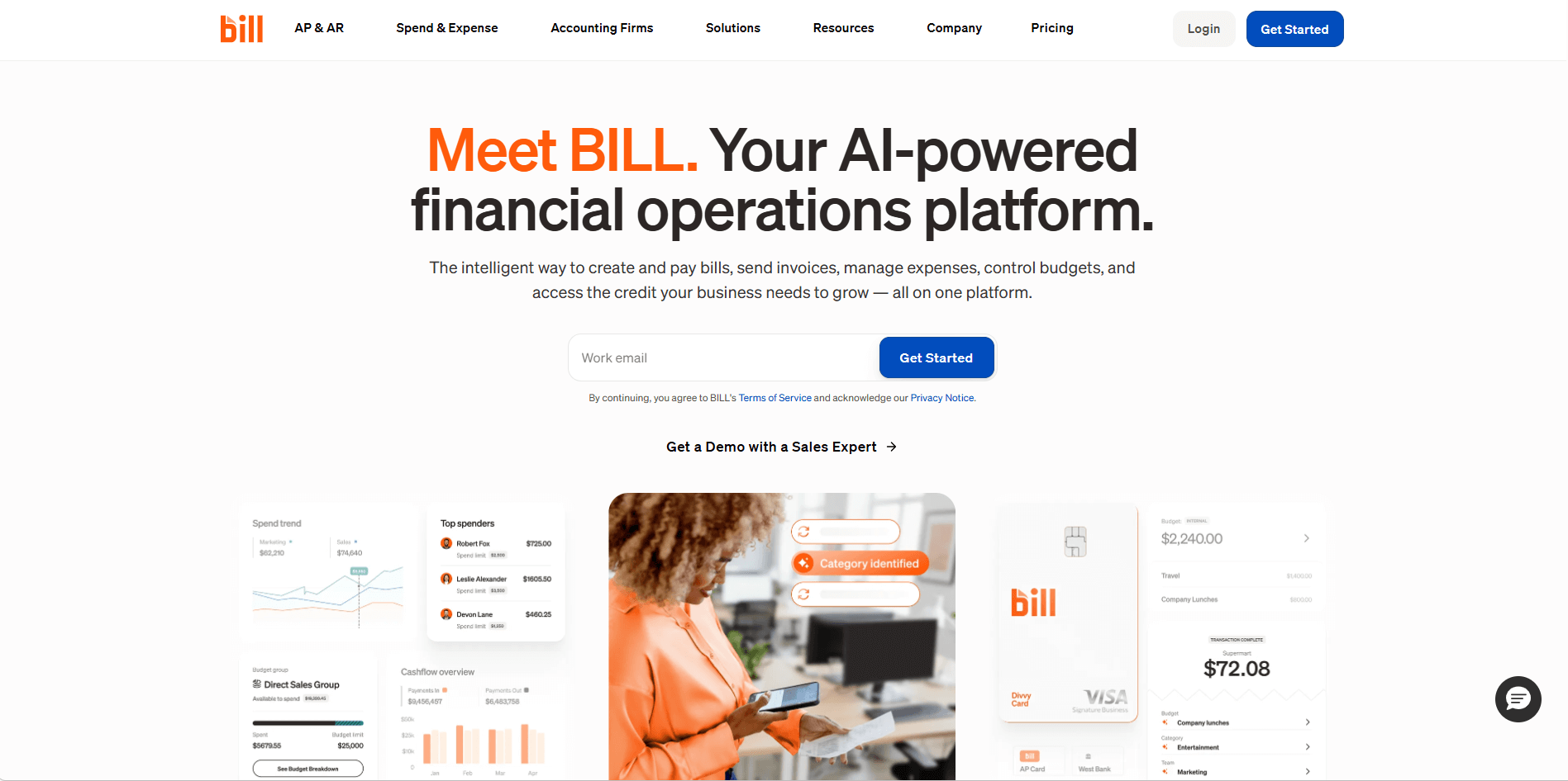Bill.com Enterprise AP Dashboard
