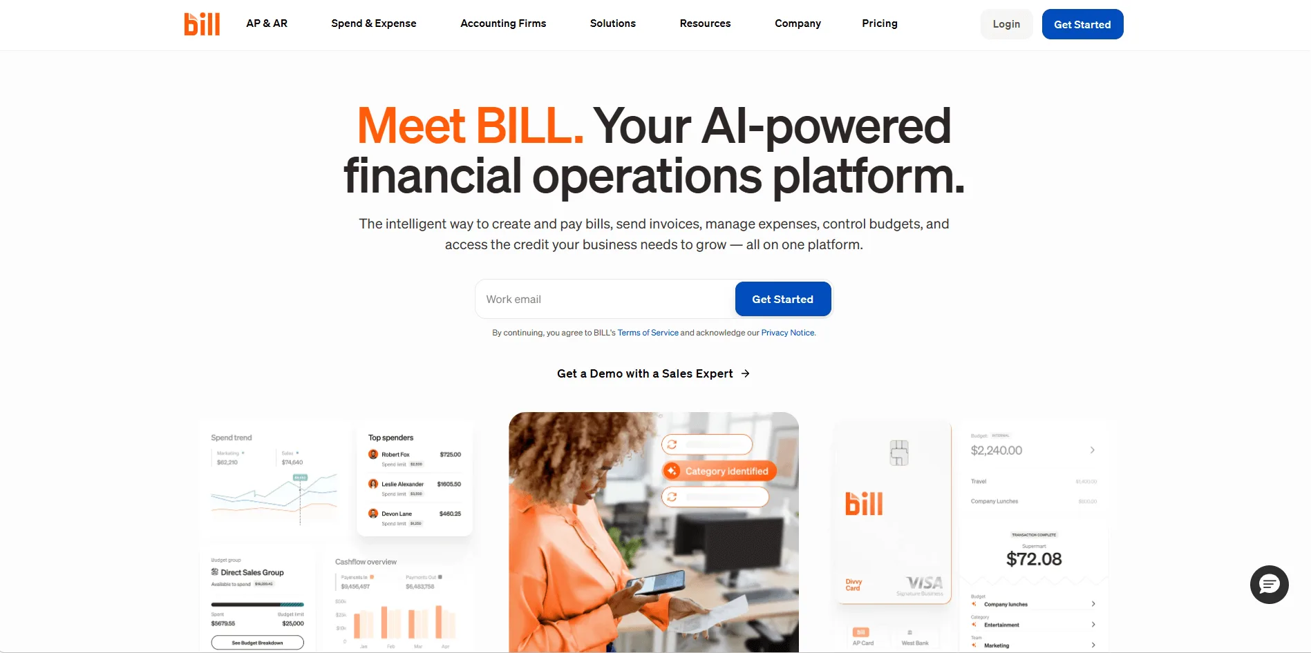 Bill.com Enterprise AP Dashboard