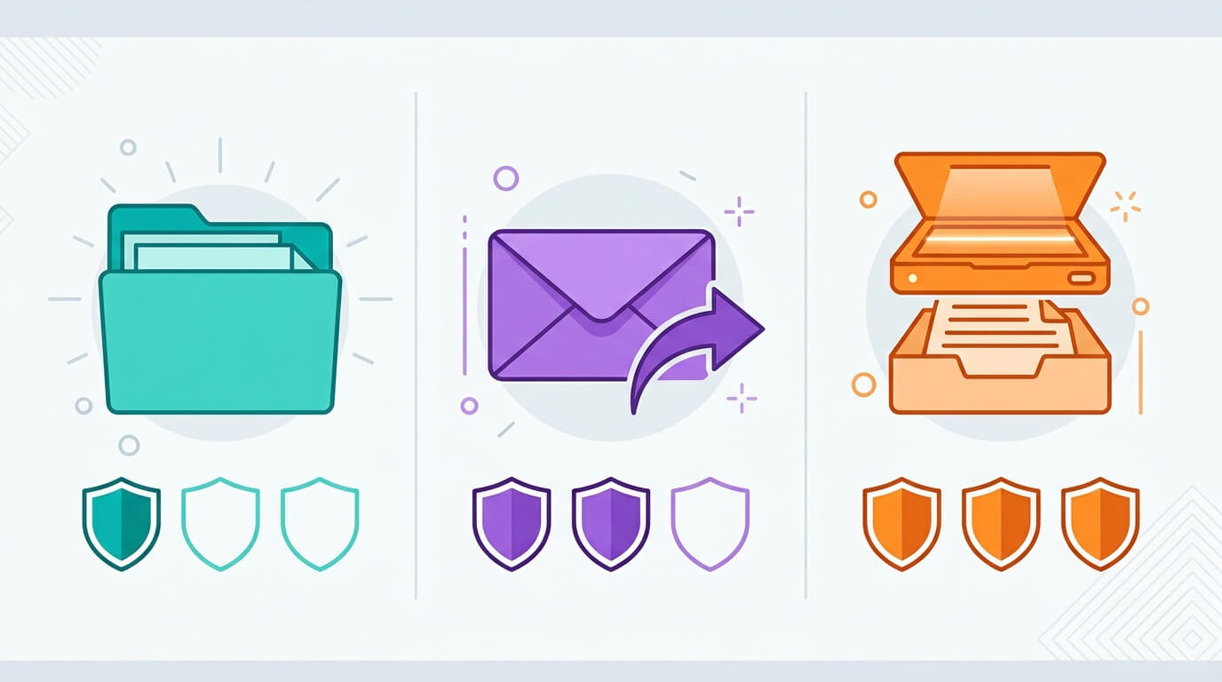 Three ways to organize email receipts for small business - comparing privacy and automation trade-offs