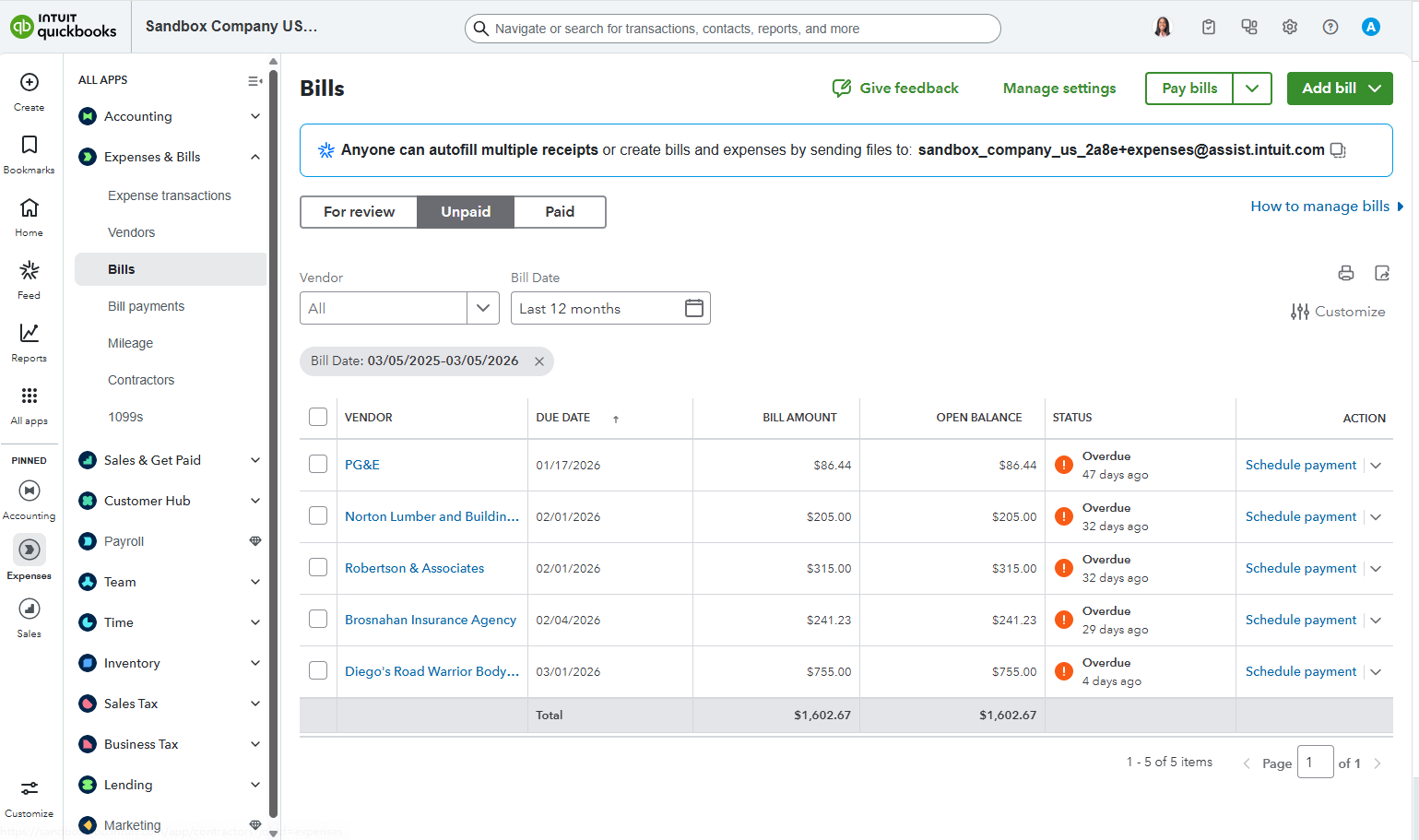 TallyScan Syncing Invoices to QuickBooks Online Expenses Bills