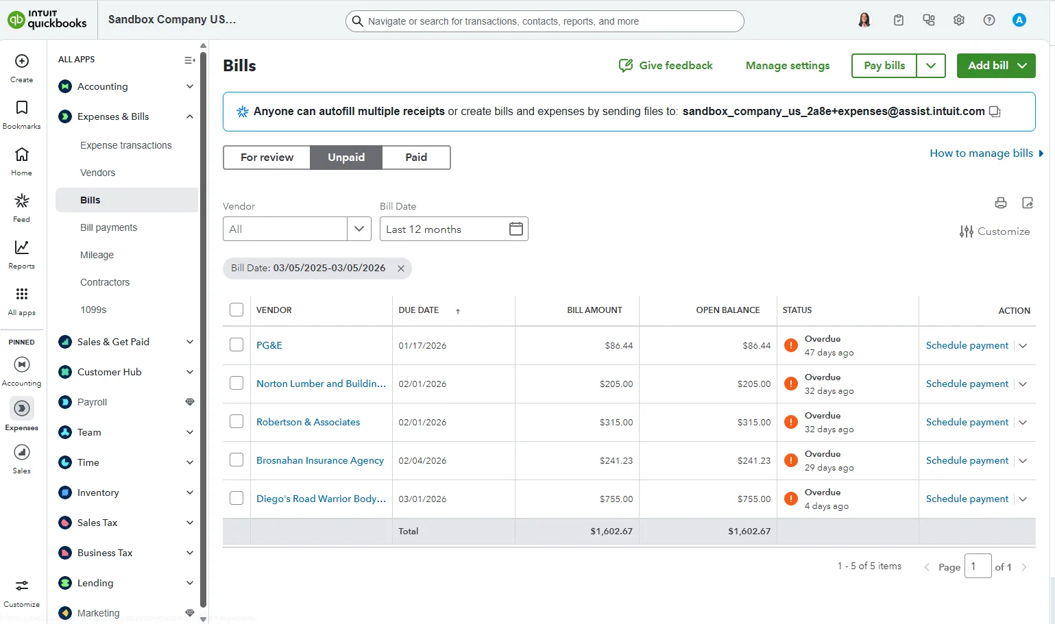 TallyScan Syncing Invoices to QuickBooks Online Expenses Bills
